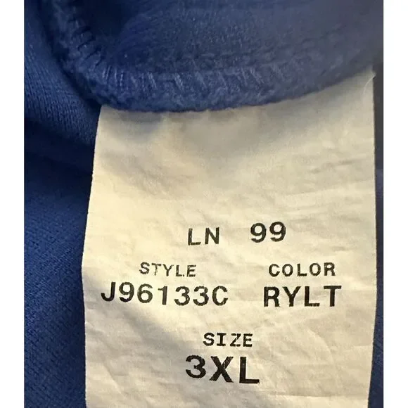 Women's Jaanuu Scrub Top 3XL Royal Blue J96133C Metal Zipper Detail - Picture 5 of 5